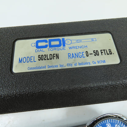 CDI 502LDFN 0-50 Ft-Lb Dial Torque Wrench 3/8" Drive