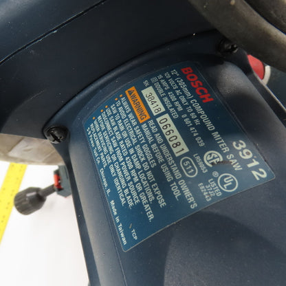 Bosch 3912 12" Compound Miter Saw 120V 1Ph 15A 4300 RPM