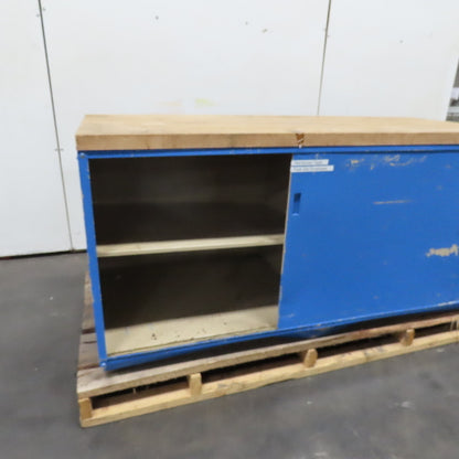 30" x 72" Butcher Block Top Work Bench Metal Cabinet W/ Storage Shelves Casters