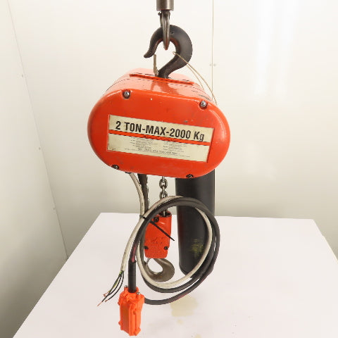 CM Lodestar Model R 2Ton 4000LB Electric Chain Hoist 10' Lift 8FPM 230/460 3Ph