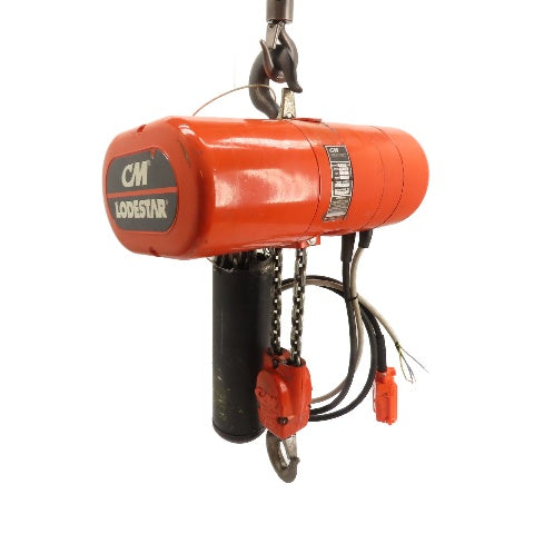 CM Lodestar Model R 2Ton 4000LB Electric Chain Hoist 10' Lift 8FPM 230/460 3Ph