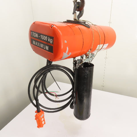 CM Lodestar Model L 1 Ton 2000LB Electric Chain Hoist 16FPM 15'Lift 3Ph 230/460V