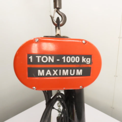 CM Lodestar Model L 1 Ton 2000LB Electric Chain Hoist 16FPM 15'Lift 3Ph 230/460V