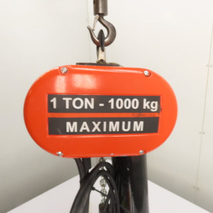 CM Lodestar Model L 1 Ton 2000LB Electric Chain Hoist 16FPM 15'Lift 3Ph 230/460V