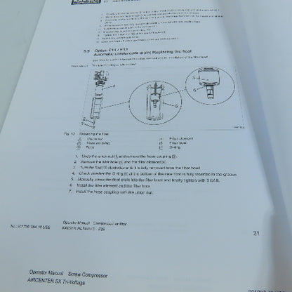 Kaeser 901837 40 USE Aircenter SX Tri-Voltage Screw Compressor Operator Manual