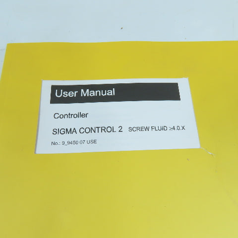 Kaeser 9_9450 07 USE Sigma Control 2 Screw Fluid Controller User Manual