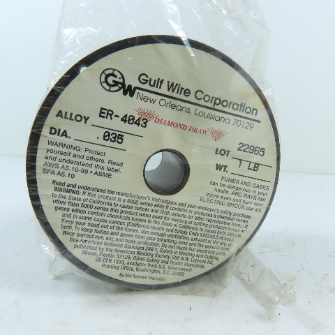 Gulf Wire Corporation ER-4043 Aluminum MIG Welding Wire .035" 1lb Spool
