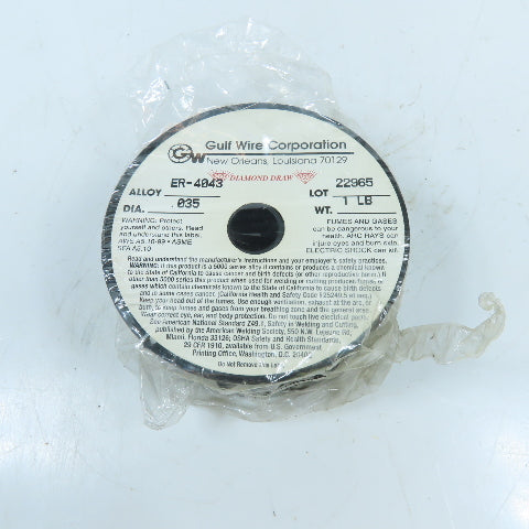 Gulf Wire Corporation ER-4043 Aluminum MIG Welding Wire .035" 1lb Spool