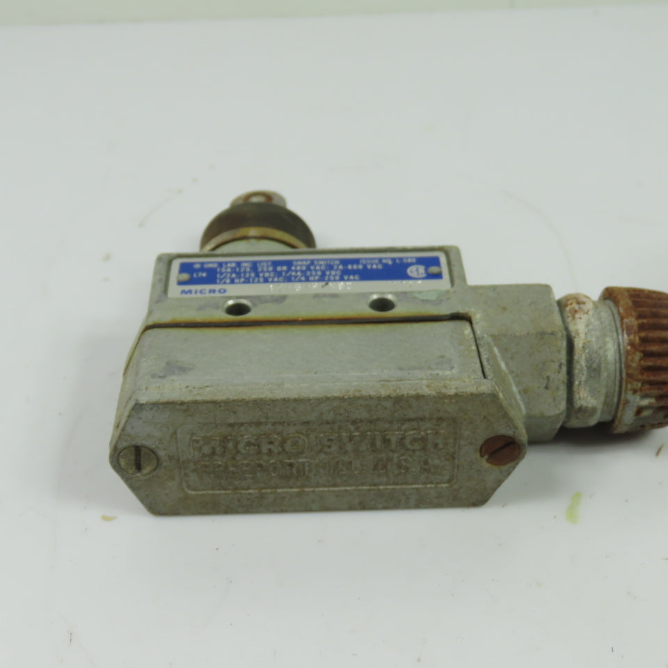 Micro Switch BZE6-2RN80 15A SPDT Roller Plunger Limit Switch 600VAC