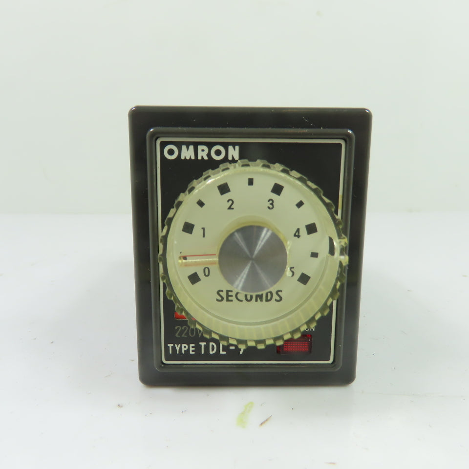 Omron TDL-7 0-5 Second Solid State Time Delay Relay 220VAC