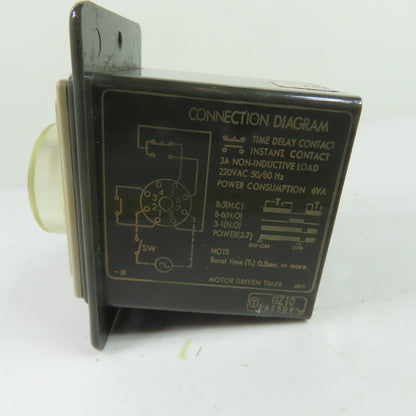 Omron H2A 0-6 Sec Motor Driven Timer Relay 220VAC
