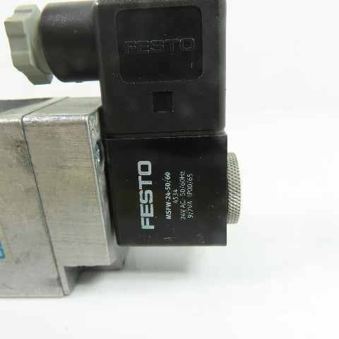 Festo 9964 MFH-3-1/4 3/2-Way Pneumatic Solenoid Valve 24V AC 1.5-8 Bar