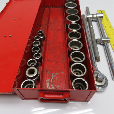 Snap-On 3/4" Drive 12 Point 17 Sockets Ratchet Extensions Breaker Bar Mixed Set
