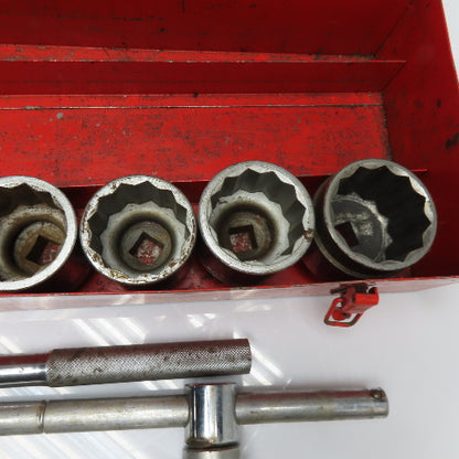 Snap-On 3/4" Drive 12 Point 17 Sockets Ratchet Extensions Breaker Bar Mixed Set