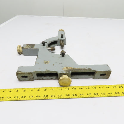 Lathe Follower Rest 3-Point Adjustable Brass Jaws 14-1/2" Base Width 8-1/2" CL