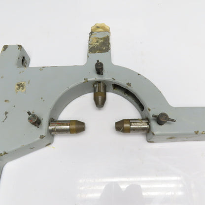 Lathe Follower Rest 3-Point Adjustable Brass Jaws 14-1/2" Base Width 8-1/2" CL