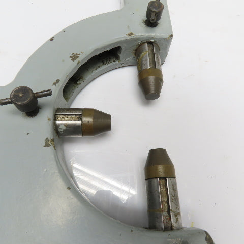 Lathe Follower Rest 3-Point Adjustable Brass Jaws 14-1/2" Base Width 8-1/2" CL