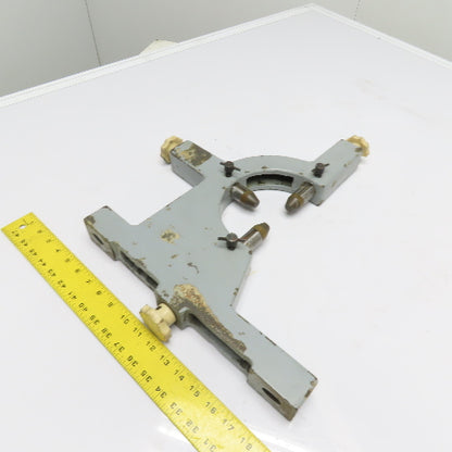 Lathe Follower Rest 3-Point Adjustable Brass Jaws 14-1/2" Base Width 8-1/2" CL
