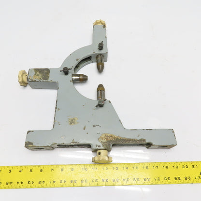 Lathe Follower Rest 3-Point Adjustable Brass Jaws 14-1/2" Base Width 8-1/2" CL