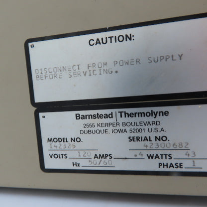 Thermolyne I42325 2-Shelf Bench-Top Laboratory Incubator 120V 1Ph