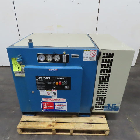 Quincy QMB15ACA12SF 15HP Rotary Screw Air Compressor 208-230V 3Ph 42185 Hrs