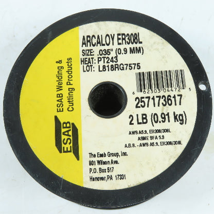 ESAB 257173617 ER308L .035" Stainless Steel MIG Welding Wire Spool 2bs.