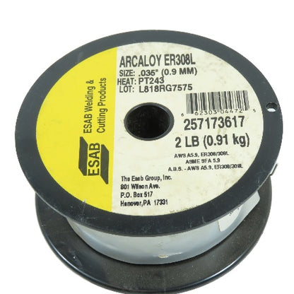 ESAB 257173617 ER308L .035" Stainless Steel MIG Welding Wire Spool 2bs.