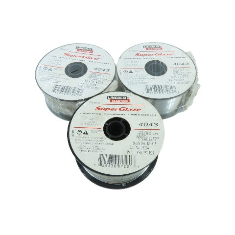 Lincoln Electric KH513 .030" ER4043 Aluminum MIG Welding Wire 1lb Spool Lot/3