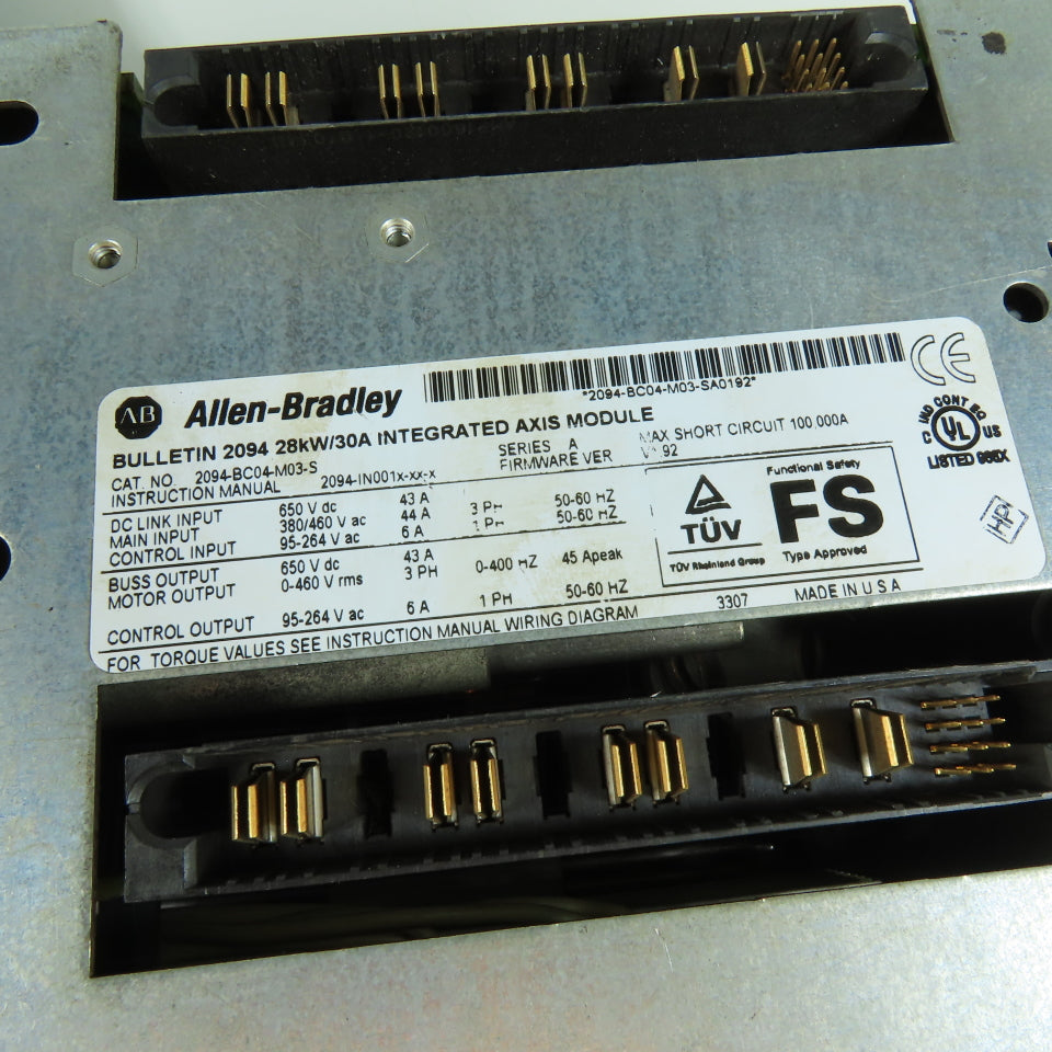 Allen-Bradley 2094-BC04-M03-S Integrated Axis Module Servo Drive 400/460V 28kW