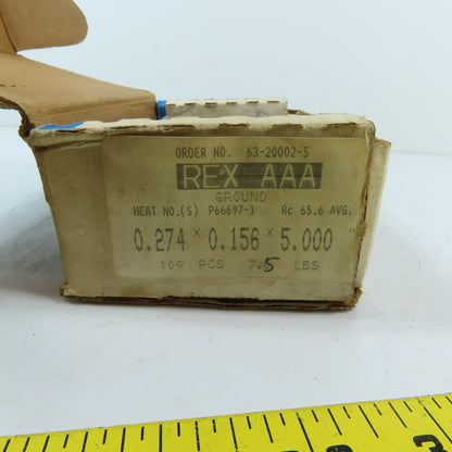 Crucible Rex N/A HSS Lathe Tool Bit Blanks 0.274 x 0.156 x 5" Long 7.4Lbs.