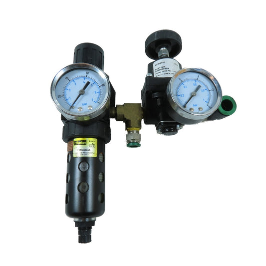 Parker 0430090158 1/4" NPT Two Stage Air Pressure Regulator W/ Bypass