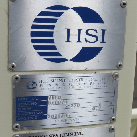 Huei Shang Industrial Co. VR80 Wire Take Up Machine Spooler 220V 1Ph 0.2kW