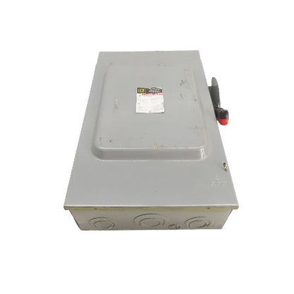 Square D H364 200A 3-Pole Fusible Safety Disconnect Switch 600VAC