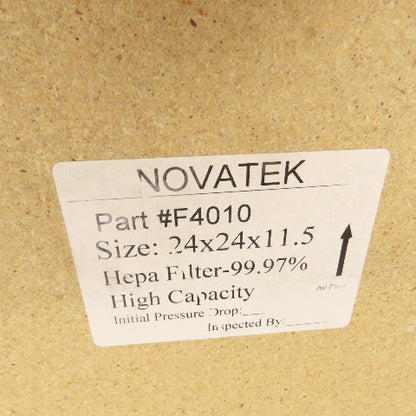 Novatek F4010 24x24x11.5 High Capacity HEPA Filter 99.97%