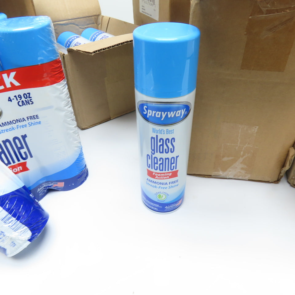 Sprayway SW-050 Glass Cleaner Foaming Action Ammonia Free Lot Of 36 Cans