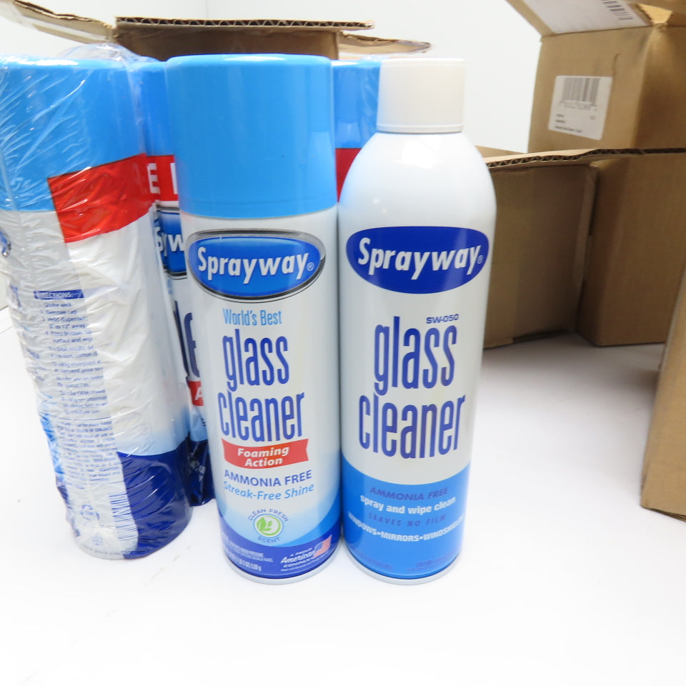 Sprayway SW-050 Glass Cleaner Foaming Action Ammonia Free Lot Of 36 Cans
