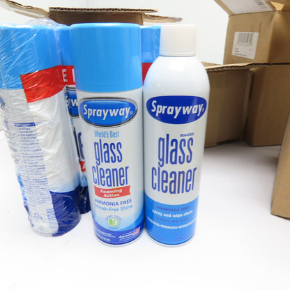 Sprayway SW-050 Glass Cleaner Foaming Action Ammonia Free Lot Of 36 Cans