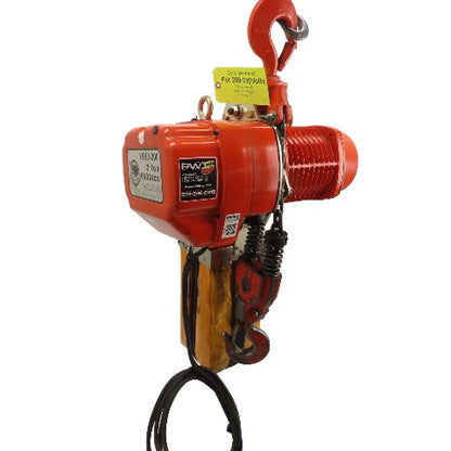 Black Bear YSSD-300 3 Metric Ton Dual Speed Electric Chain Hoist 230V 3Ph 6600lb
