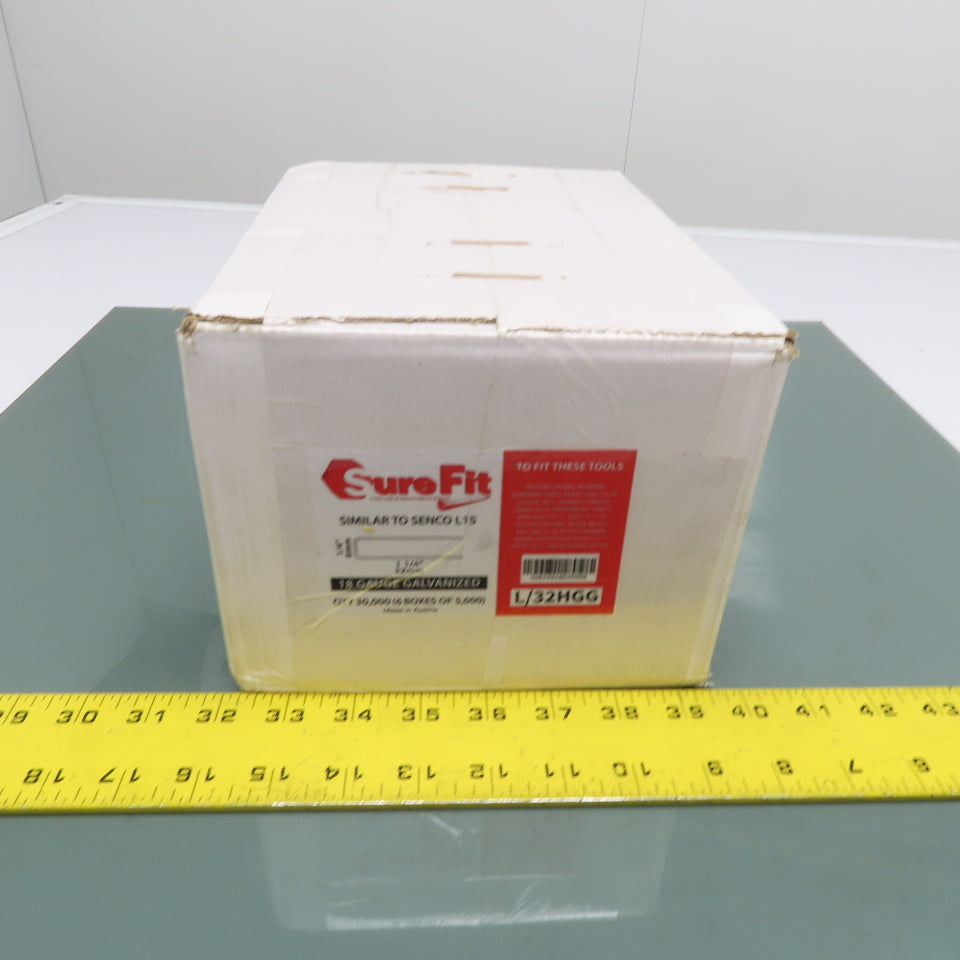 Sure Fit L/32HGG 18 Gauge Galvanized Staples 1/4" Crown 1-1/4" 32mm