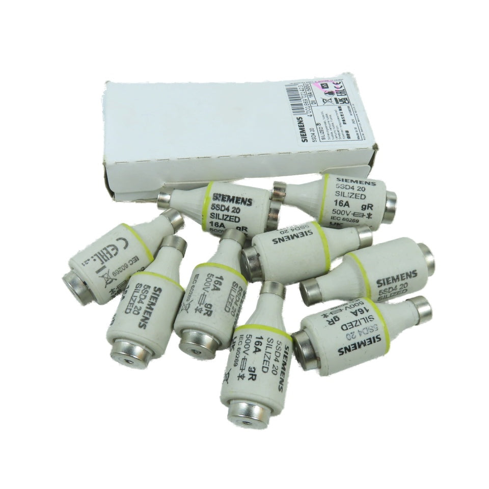Siemens 5SD4 20 16A gR DII SILIZED Fuse Link 500V Lot Of 14
