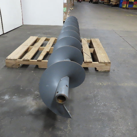 12" x 111" OAL Right Hand Screw Auger 12-1/2" Flight Spacing 2" Hollow Bore