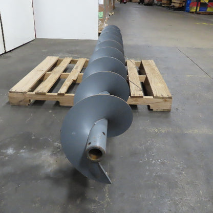 12" x 111" OAL Right Hand Screw Auger 12-1/2" Flight Spacing 2" Hollow Bore