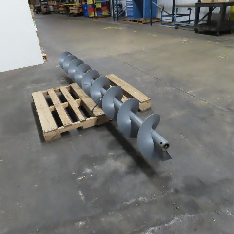 12" x 111" OAL Right Hand Screw Auger 12-1/2" Flight Spacing 2" Hollow Bore