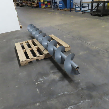 12" x 111" OAL Right Hand Screw Auger 12-1/2" Flight Spacing 2" Hollow Bore