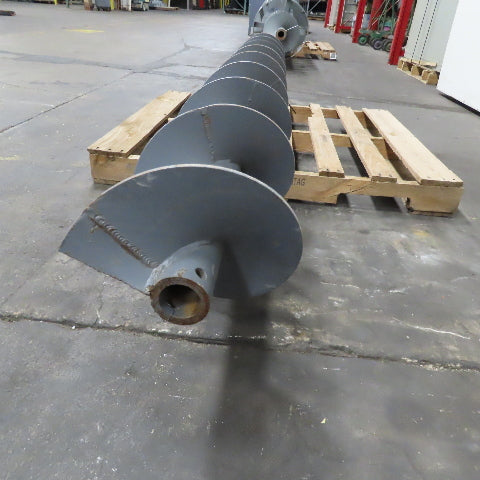 12" x 111" OAL Right Hand Screw Auger 12-1/2" Flight Spacing 2" Hollow Bore