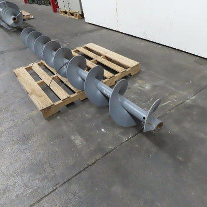 12" x 111" OAL Right Hand Screw Auger 12-1/2" Flight Spacing 2" Hollow Bore