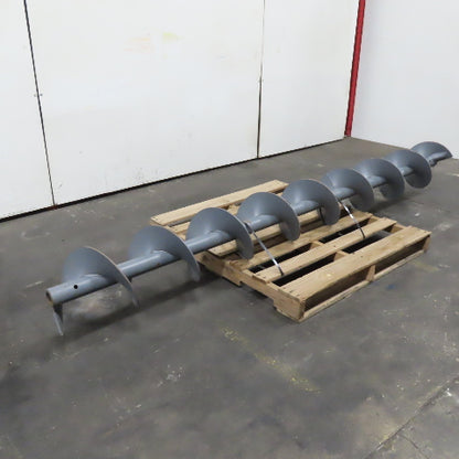 12" x 111" OAL Right Hand Screw Auger 12-1/2" Flight Spacing 2" Hollow Bore