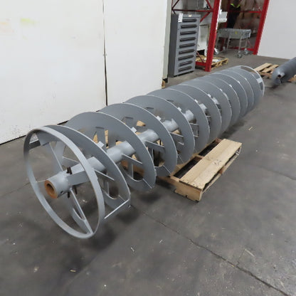 24" x 121" Double Start Left Handed Elevator Auger Screw 9" Flight Spacing