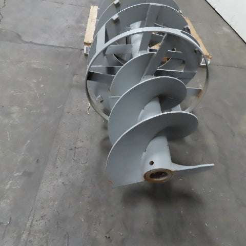 24" x 121" Double Start Left Handed Elevator Auger Screw 9" Flight Spacing