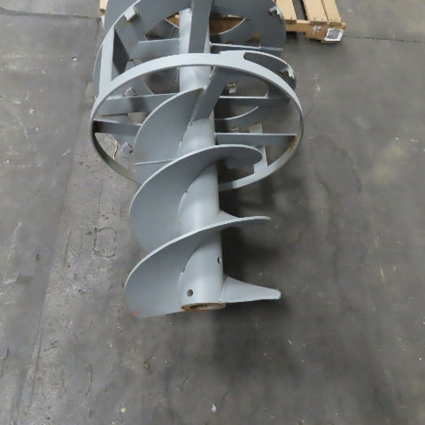 24" x 121" Double Start Left Handed Elevator Auger Screw 9" Flight Spacing